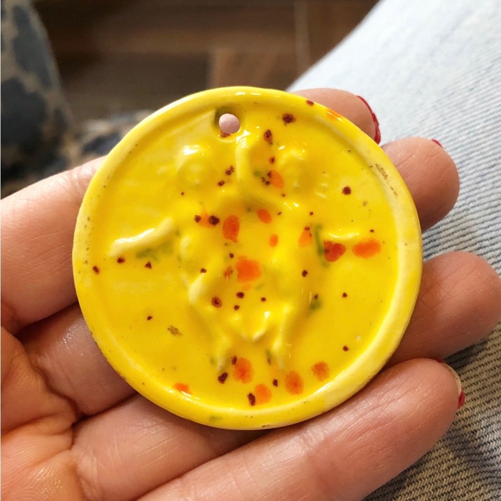 Handmade Ceramic “Gemini” Zodiac Pendant or Ornament